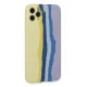 Apple iPhone 11 Pro Kılıf Ebruli Lansman Silikon - Sarı-Lila