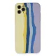 Apple iPhone 11 Pro Kılıf Ebruli Lansman Silikon - Sarı-Lila