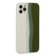Apple iPhone 11 Pro Kılıf Ebruli Lansman Silikon - Beyaz-Yeşil