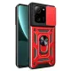 Xiaomi Mi 13T Pro Kılıf Pars Lens Yüzüklü Silikon - Kırmızı