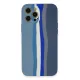 Apple iPhone 12 Pro Kılıf Ebruli Lansman Silikon - Mavi-Gri