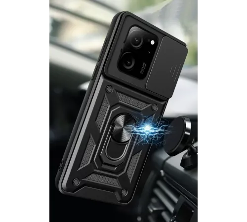 Xiaomi Mi 13T Pro Kılıf Pars Lens Yüzüklü Silikon - Yeşil