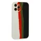 Apple iPhone 12 Pro Kılıf Ebruli Lansman Silikon - Beyaz-Siyah