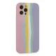 Apple iPhone 12 Pro Max Kılıf Ebruli Lansman Silikon - Pembe-Lila