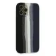 Apple iPhone 12 Pro Max Kılıf Ebruli Lansman Silikon - Siyah-Lacivert
