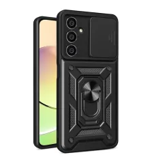 Samsung Galaxy A05S Kılıf Pars Lens Yüzüklü Silikon - Siyah