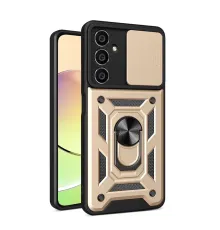 Samsung Galaxy A05S Kılıf Pars Lens Yüzüklü Silikon - Gold