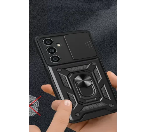 Samsung Galaxy A05S Kılıf Pars Lens Yüzüklü Silikon - Yeşil