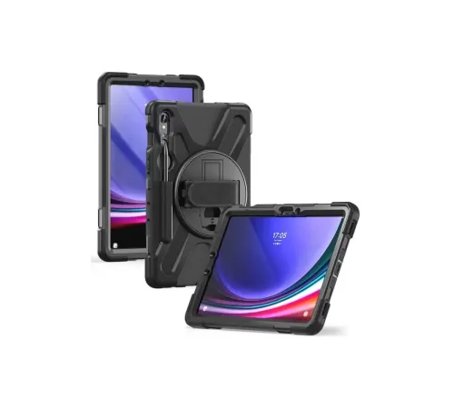 Samsung Galaxy X510 Tab S9 FE 11 Kılıf Amazing Tablet Kapak - Siyah