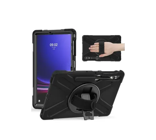 Samsung Galaxy X610 Tab S9 FE Plus 12.4 Kılıf Amazing Tablet Kapak - Siyah