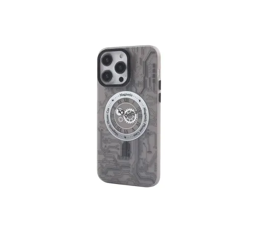 Apple iPhone 14 Pro Max Kılıf Apollo Magneticsafe Desenli Kapak - Apollo Siyah - 1