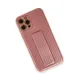 Apple iPhone 12 Pro Kılıf Coco Karbon Standlı Kapak - Pembe