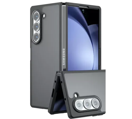 Samsung Galaxy Z Fold 5 Kılıf Blur Fold Kapak - Mat Siyah