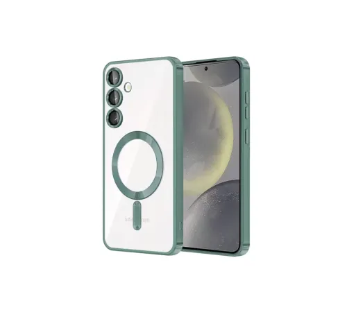 Samsung Galaxy S24 Kılıf Kross Magneticsafe Kapak - Koyu Yeşil