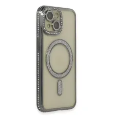 Apple iPhone 13 Kılıf Joke Simli Magneticsafe Kılıf - Gri