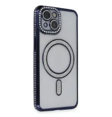 Apple iPhone 13 Kılıf Joke Simli Magneticsafe Kılıf - Lacivert