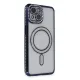 Apple iPhone 13 Kılıf Joke Simli Magneticsafe Kılıf - Lacivert