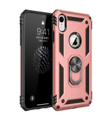 Apple iPhone XR Kılıf Sofya Yüzüklü Silikon Kapak - Rose