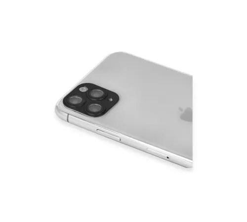Apple iPhone 11 Pro Max Pers Alüminyum Kamera Lens - Siyah