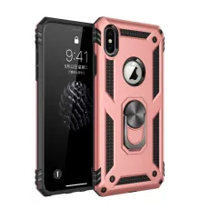 Apple iPhone XS Max Kılıf Sofya Yüzüklü Silikon Kapak - Rose