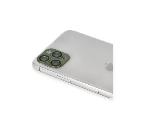 Apple iPhone 11 Pro Max Pers Alüminyum Kamera Lens - Yeşil