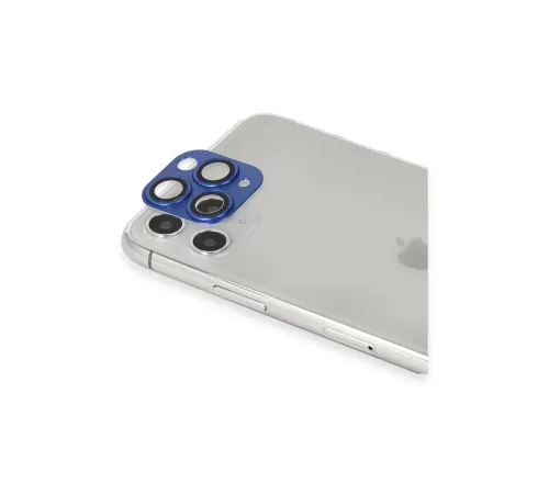 Apple iPhone 11 Pro Max Pers Alüminyum Kamera Lens - Lacivert