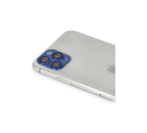 Apple iPhone 11 Pro Max Pers Alüminyum Kamera Lens - Lacivert