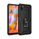 Samsung Galaxy A11 Kılıf Sofya Yüzüklü Silikon Kapak - Siyah