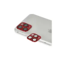 Apple iPhone 11 Pro Max Pers Alüminyum Kamera Lens - Kırmızı