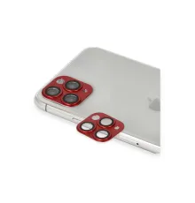 Apple iPhone 11 Pro Max Pers Alüminyum Kamera Lens - Kırmızı
