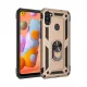 Samsung Galaxy A11 Kılıf Sofya Yüzüklü Silikon Kapak - Gold