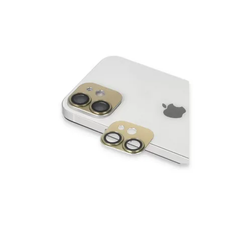 Apple iPhone 11 Pers Alüminyum Kamera Lens - Gold