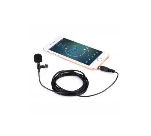3.5mm Jak 1.5 Metre Double Mikrofon - Siyah