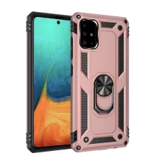 Samsung Galaxy A71 Kılıf Sofya Yüzüklü Silikon Kapak - Rose