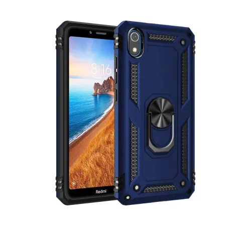 Xiaomi Redmi 7A Kılıf Sofya Yüzüklü Silikon Kapak - Lacivert