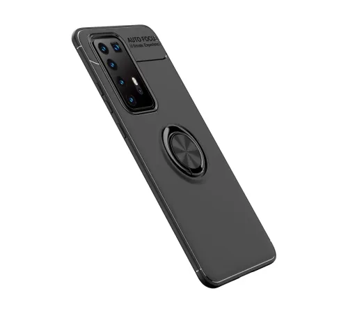 Huawei P40 Pro Kılıf Range Yüzüklü Silikon - Siyah