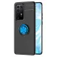 Huawei P40 Pro Kılıf Range Yüzüklü Silikon - Siyah-Mavi