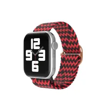 Apple Watch 38mm Star Kordon - Zigzag Kırmızı-Siyah