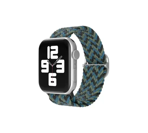 Apple Watch 38mm Star Kordon - Zigzag Mavi-Yeşil
