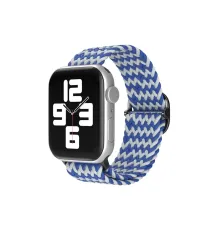 Apple Watch 38mm Star Kordon - Zigzag Beyaz-Mavi