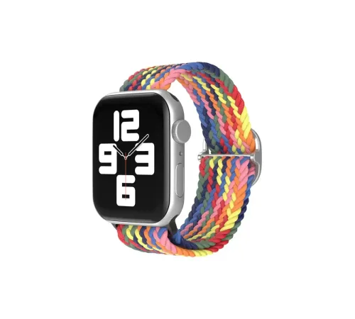 Apple Watch 38mm Star Kordon - Siyah-Kırmızı-Sarı
