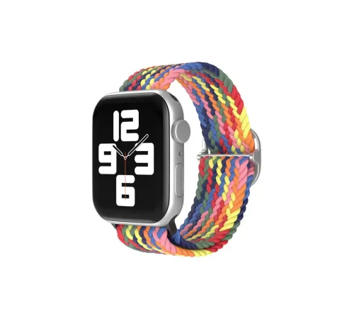 Apple Watch 38mm Star Kordon - Siyah-Kırmızı-Sarı