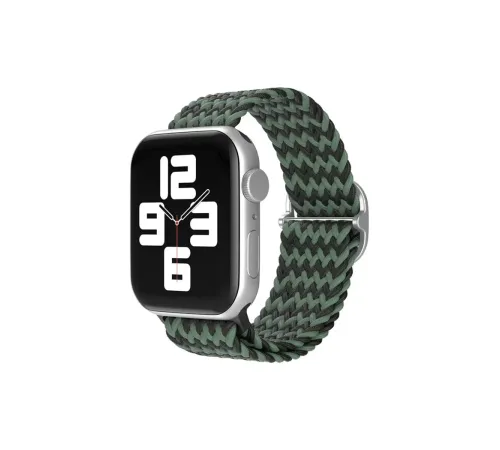 Apple Watch 38mm Star Kordon - Zigzag Yeşil-Siyah