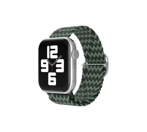Apple Watch 38mm Star Kordon - Zigzag Yeşil-Siyah
