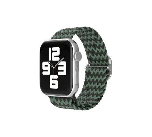 Apple Watch 38mm Star Kordon - Zigzag Yeşil-Siyah