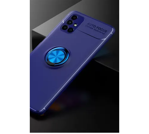 Samsung Galaxy M51 Kılıf Range Yüzüklü Silikon - Mavi
