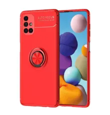 Samsung Galaxy M51 Kılıf Range Yüzüklü Silikon - Kırmızı