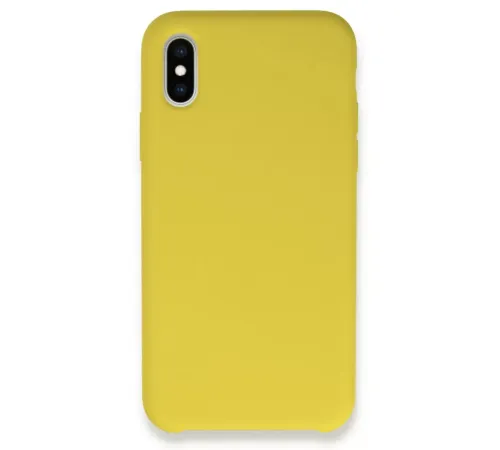 Apple iPhone XS Max Kılıf Lansman Legant Silikon - Sarı