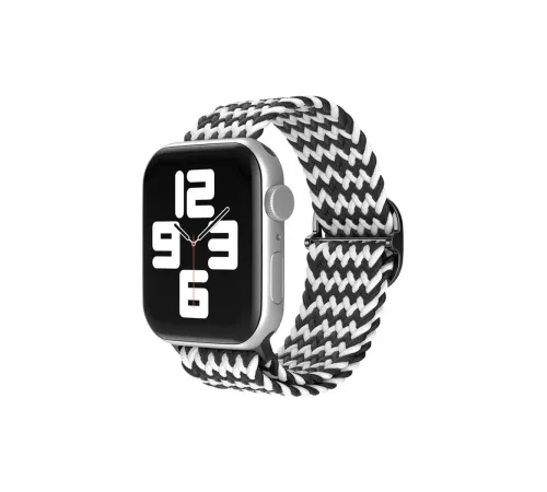Apple Watch 42mm Star Kordon - Zigzag Siyah-Beyaz