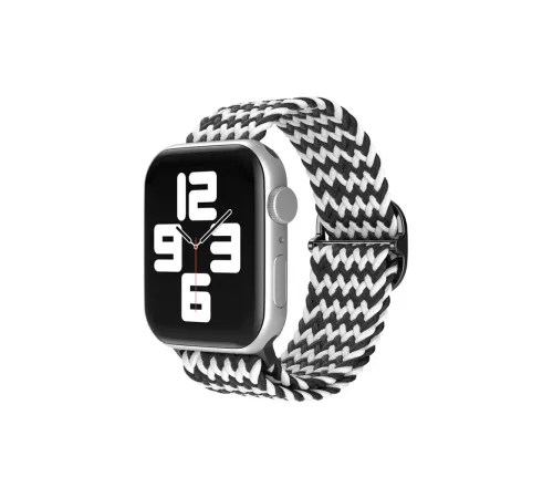 Apple Watch 42mm Star Kordon - Zigzag Siyah-Beyaz